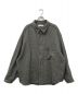 Graphpaper（グラフペーパー）の古着「WOOL CHECK REGULAR COLLAR BIG SLEEVE SHIRT/ウールチェックレギュラーカラービッグスリーブシャツ/GM194-50519」｜ブラック