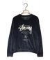 stussy（ステューシー）の古着「ベロアロングスリーブカットソー stussy ステューシー」｜ネイビー