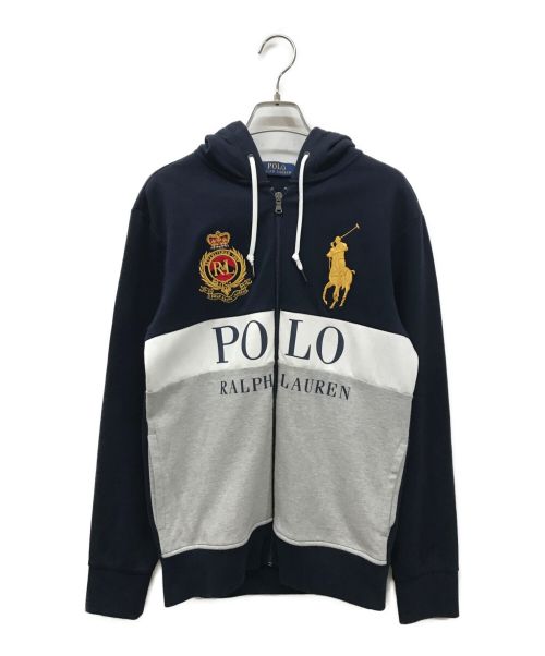 POLO RALPH LAUREN（ポロ・ラルフローレン）POLO RALPH LAUREN (ポロ・ラルフローレン) ジップパーカー ネイビー サイズ:XSの古着・服飾アイテム