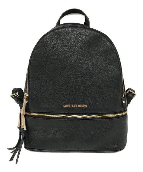 MICHAEL KORS（マイケルコース）MICHAEL KORS (マイケルコース) RHEA ZIP MEDIUM LEATHERBACKPACK レザーバックパック レザーリュック 30S5GEZB1L ブラックの古着・服飾アイテム