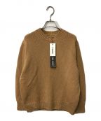 Yonetomiヨネトミ）の古着「SOFT LAMB WOOL KNIT PULLOVER yonetomi ヨネトミ ソフトラムウールニットプルオーバー 未使用品 日本製 95-234-022」｜ベージュ