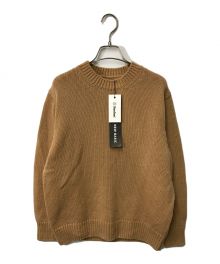 Yonetomi（ヨネトミ）の古着「SOFT LAMB WOOL KNIT PULLOVER yonetomi ヨネトミ ソフトラムウールニットプルオーバー 未使用品 日本製 95-234-022」｜ベージュ