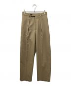 MARKAWAREマーカウェア）の古着「CLASSIC FIT TROUSERS ORGANIC WOOL TROPICAL　クラシックフィットトラウザーズ　A21A-03PT02C」｜ベージュ