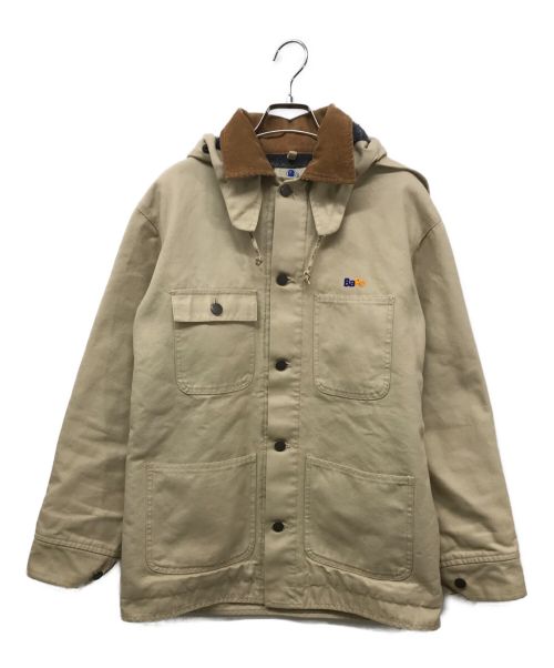 A BATHING APE（アベイシングエイプ）A BATHING APE (アベイシングエイプ) 90s ´BapeEx´ BAPE FEDEX JACKET　初期タグ ベージュ サイズ:Sの古着・服飾アイテム