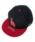 NEWERAニューエラ）の古着「キャップ new era ニューエラ 59FIFTY MLB On Deck クーパーズタウン ロサンゼルス・エンゼルス ネイビー レッドバイザー つば裏グレー COOPERSTOWN 209920 23059」｜ネイビー