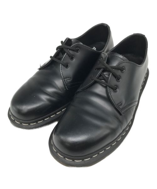 Dr.Martens（ドクターマーチン）Dr.Martens (ドクターマーチン) 3ホールシューズ Dr.Martens ドクターマーチン モノトーン ホワイトステッチ AW006 1461 ブラック サイズ:UK7の古着・服飾アイテム