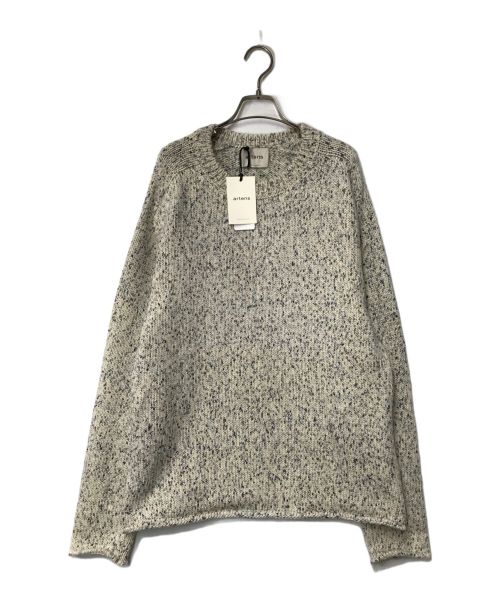 artens（アーテンス）artens (アーテンス) print dye yarn crewneck Pullover artens アーテンス プルオーバーニット クルーネック 日本製 1020201 アイボリー サイズ:5の古着・服飾アイテム