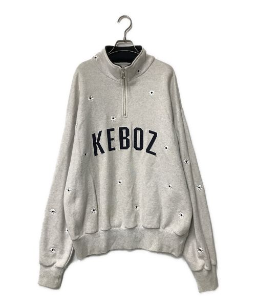 KEBOZ（ケボズ）KEBOZ (ケボズ) ハーフジップスウェット KEBOZ ケボズ FREAK'S STORE フリークスストア NICK GEAR ニックギア FS223-1295G グレー サイズ:Lの古着・服飾アイテム