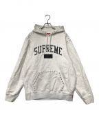 SUPREMEシュプリーム）の古着「studded hooded sweatshirt スタデッドフーデッドスウェットシャツ Supreme シュプリーム」｜グレー