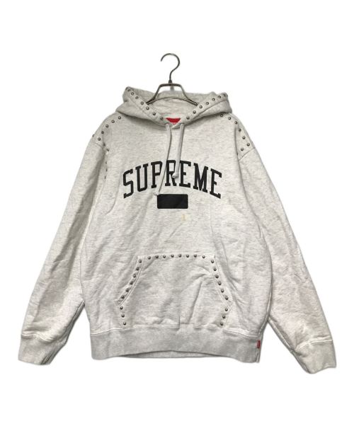 SUPREME（シュプリーム）SUPREME (シュプリーム) studded hooded sweatshirt スタデッドフーデッドスウェットシャツ Supreme シュプリーム  グレー サイズ:Mの古着・服飾アイテム