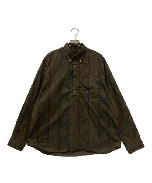 SOPHNET.（ソフネット）SOPHNET. (ソフネット) PAISLEY BIG PULLOVER B.D SHIRT SOPHNET. ソフネット ペイズリー柄 総柄 ボタンダウン SOPH-220059 ブラウン サイズ:Lの古着・服飾アイテム