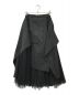 AMeLIE（アメリ）の古着「OVERLAPPING SKIRT AMeLIE アメリ チュールスカート プリーツスカート 02920930291」｜ブラック