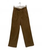 SCYEサイ）の古着「Blushed Cotton Gabardine Trouser SCYE サイ ストレートパンツ 5221-83557」｜ブラウン