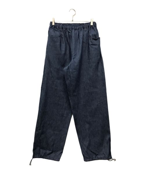 G.V.G.V（ジーヴィージーヴィー）G.V.G.V WHERELESS DENIM PANTS G.V.G.V ジーヴィージーヴィー denimcargo デニムカーゴ ユニセックス indigo ドローコード 日本製 GVW-004 インディゴ サイズ:Sの古着・服飾アイテム