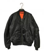 AVIREXアヴィレックス）の古着「MA-1リバーシブルジャケット AVIREX アヴィレックス 6132077 ブラック オレンジ 6132077 JACKET FLYING MEN'S INTERMEDIATE MIL-J-8279E」｜ブラック