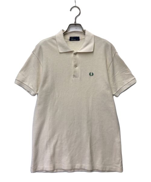 FRED PERRY（フレッドペリー）FRED PERRY (フレッドペリー) ポロシャツ FRED PERRY フレッドペリー ロゴ アイボリー グリーン アイボリー サイズ:Sの古着・服飾アイテム