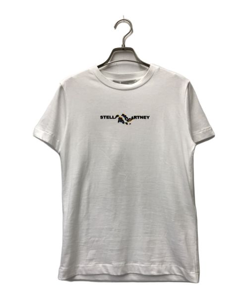 STELLA McCARTNEY（ステラマッカートニー）STELLA McCARTNEY (ステラマッカートニー) プリントTシャツ STELLA McCARTNEY ステラマッカートニー フロッキープリント ポルトガル製 未使用品 タグ付き 600422 3SPW71 ホワイト サイズ:38の古着・服飾アイテム