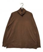 AURALEEオーラリー）の古着「LUSTER PLAITING HI NECK L/S TEE AURALEE オーラリー A22AP02GT ブラウン」｜ブラウン