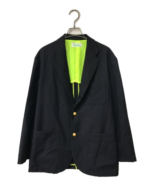 Hombre Nino（オンブレニーニョ）Hombre Nino (オンブレニーニョ) CORDURA WOOL BLAZER/HN0211-JK0002/金釦/紺ブレザー ネイビー サイズ:MEDIUMの古着・服飾アイテム