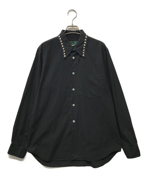 COMME des GARCONS HOMME PLUS（コムデギャルソンオムプリュス）シャツ COMME des GARCONS HOMME PLUS EVERGREEN コムデギャルソンオムプリュス エヴァーグリーン 川久保玲 スタッヅシャツ スタッズシャツ ロングポイント ポケットシャツ PS-B216の古着・服飾アイテム