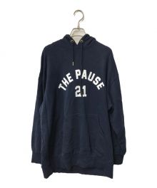 THE PAUSE（ザポーズ）の古着「ロゴビッグパーカー THE PAUSE ザポーズ ネイビー WGZ1022206A0004」｜ネイビー