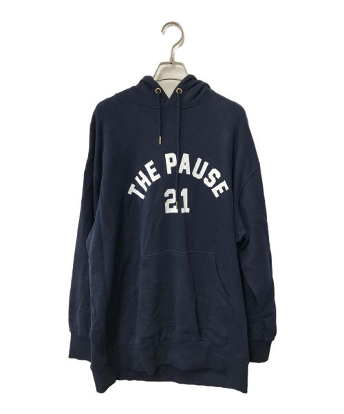 THE PAUSE（ザポーズ）THE PAUSE (ザポーズ) ロゴビッグパーカー THE PAUSE ザポーズ ネイビー WGZ1022206A0004 ネイビー サイズ:Fの古着・服飾アイテム