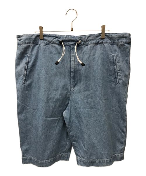 ATHA（アタ）ATHA (アタ) FADE DENIM GATHER WIDE EASY TROUSERS ATHA アタ ショートパンツ ハーフパンツ 日本製 デニムショーツ A-2210-B-05 インディゴ サイズ:FREEの古着・服飾アイテム