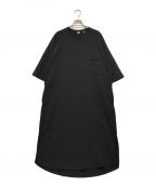 NANGAナンガ）の古着「カットソーワンピース NANGA ナンガ 天竺 ECO HYBRID LOOSE FIT CUT ONE PIECE エコハイブリッド ルーズフィット カットワンピース NW2222-1G207」｜ブラック