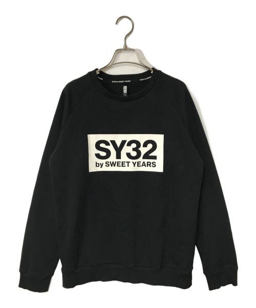 sy32 by sweet years（エスワイサーティトゥバイスィートイヤーズ）SY32 by SWEET YEARS (エスワイサーティトゥバイスィートイヤーズ) ロゴスウェット/TNS1705/ ブラック サイズ:Ｍの古着・服飾アイテム