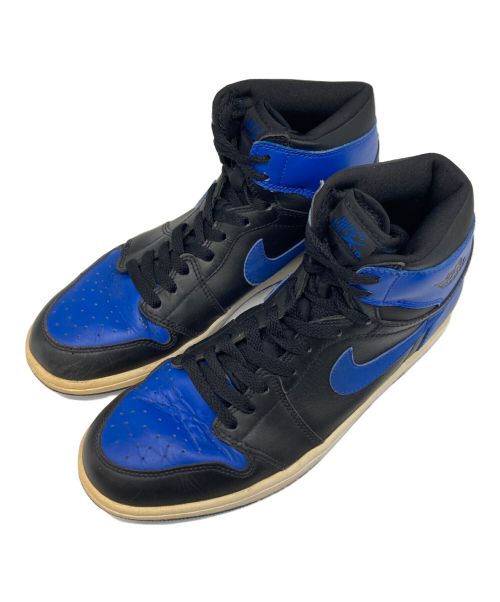 NIKE（ナイキ）NIKE (ナイキ) AIR JORDAN 1 RETRO 2001年復刻/010709 ブラック×ブルー サイズ:26.5の古着・服飾アイテム