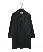 MARGARET HOWELLマーガレットハウエル）の古着「ステンカラーコート ベルテッドコート MARGARET HOWELL マーガレットハウエル MHL VENTILE ベンタイル 日本製 579-5210002」｜ブラック