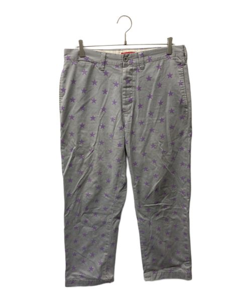 SUPREME（シュプリーム）Supreme (シュプリーム) Chino Pant Grey Stars Supreme シュプリーム チノパン ワークパンツ 総柄 星柄 グレー サイズ:32の古着・服飾アイテム