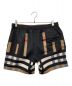 BURBERRY LONDON (バーバリー ロンドン) Sliced Check Swim Shorts BURBERRY LONDON バーバリー ロンドン スライスチェック スウィムショーツ 8055675 ブラック サイズ:M：23000円