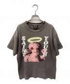 SAINT MICHAELセントマイケル）の古着「ピンクシープ ショートスリーブTシャツ SAINT Mxxxxxx PINK SHEEP ヴィンテージ加工 SM-A21-0000-011」｜グレー