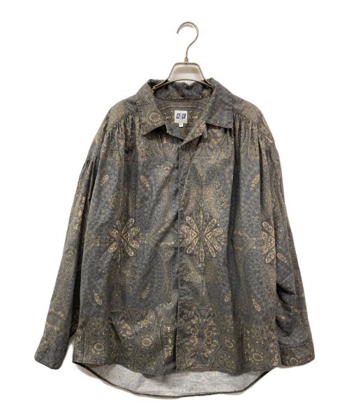 AiE（エーアイイー）AiE (エーアイイー) Painter Shirt-Big Paisley Print ペインターシャツ ビッグペイズリープリント プリントシャツ ネペンテス アメリカ製 ギャザー AiE エーアイイー グレー サイズ:Lの古着・服飾アイテム