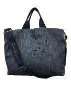 PRADAプラダ）の古着「DENIM 2WAY トートバッグ デニム　2VG081」｜インディゴ