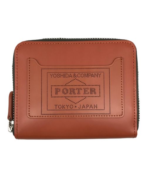 PORTER（ポーター）PORTER (ポーター) PS LEATHER WALLET GLASS LEATHER PORTER ポーター yoshida 吉田 日本製 ガラスレザー 384-02951 オレンジ サイズ:下記参照の古着・服飾アイテム