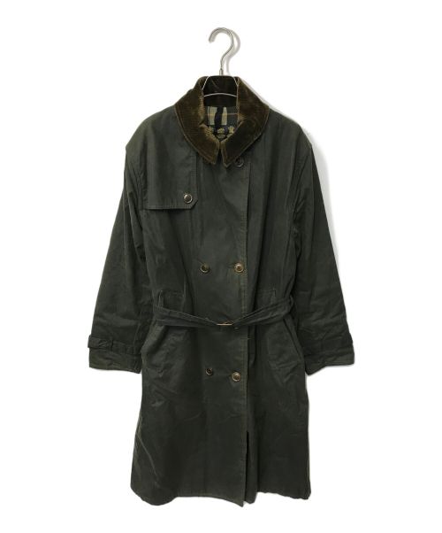 Barbour（バブアー）Barbour WAX TRENCH COAT ワックストレンチコート Barbour バブアー ワックスコットン オイルドジャケット オイルドコート ガンフラップ チンストラップ ブルガリア製 1602333 オリーブ サイズ:Mの古着・服飾アイテム