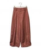 LE CIEL BLEUルシェルブルー）の古着「Glossy Drawstring Pants グロッシードローストリングパンツ LE CIEL BLEU ルシェルブルー 日本製 25S68101」｜ブラウン