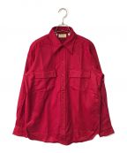 L.L.Beanエルエルビーン）の古着「chamois cloth shirt シャモアクロス シャツ L.L.Bean エルエルビーン レギュラーカラー ポケットシャツ 80年代 80’S USA製 アメリカ製 1611」｜レッド