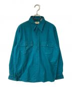 L.L.Beanエルエルビーン）の古着「Chamois Cloth Shirts シャモアクロスシャツ L.L.Bean エルエルビーン 80'S 80年代 USA製 アメリカ製 アウトドア 1611」｜ブルー