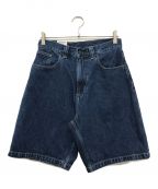 CarHarttカーハート）の古着「BRANDON SHORT ブランドンショーツ CarHartt カーハート WIP デニムショーツ ハーフパンツ ストーンウォッシュ 未使用品 タグ付き I031921-24S」｜インディゴ