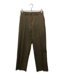 MARKAWARE（マーカウェア）の古着「FLAT-FRONT TROUSERS フラットフロントトラウザース MARKAWARE マーカウェア A21A-03PT03C ブラウン ORGANIC WOOL TROPICAL オーガニックウールトロピカル」｜ブラウン