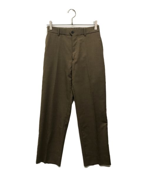 MARKAWARE（マーカウェア）MARKAWARE FLAT-FRONT TROUSERS フラットフロントトラウザース MARKAWARE マーカウェア A21A-03PT03C ブラウン ORGANIC WOOL TROPICAL オーガニックウールトロピカルの古着・服飾アイテム