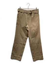 COMOLI（コモリ）の古着「BELTED CHINO PANTS/ベルテッドチノパンツ/15S-03004」｜ベージュ