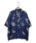 Porter Classic（ポータークラシック）の古着「SHOWFOLK ALOHA SHIRT Porter Classic ポータークラシック 日本製 レーヨンシャツ 開襟シャツ オープンカラーシャツ」｜ブルー