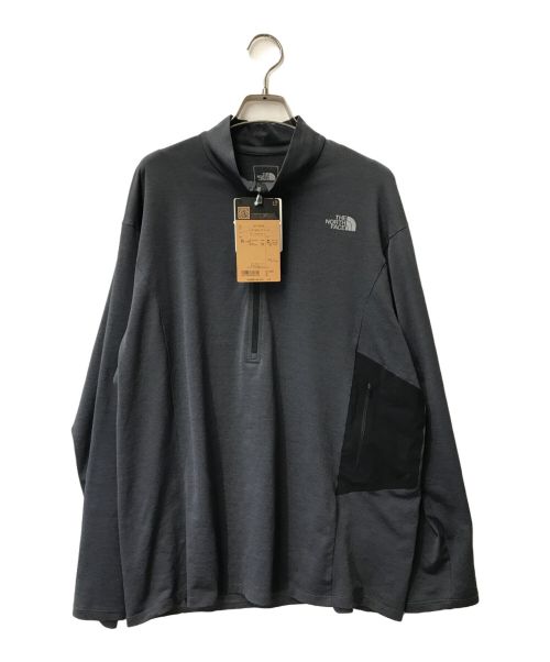 THE NORTH FACE（ザ ノース フェイス）THE NORTH FACE (ザ ノース フェイス) ー L/S FlashDry Zip Up THE NORTH FACE ザ ノース フェイス NT12005 グレー ブラック グレー サイズ:XL 未使用品の古着・服飾アイテム