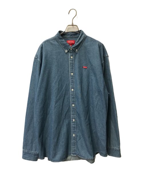 SUPREME（シュプリーム）SUPREME (シュプリーム) Small Box Twill Shirt スモールボックスロゴツイルシャツ Supreme シュプリーム デニムシャツ ボタンダウン BDシャツ インディゴ サイズ:XLの古着・服飾アイテム