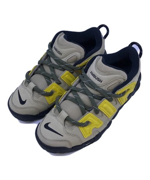 NIKE（ナイキ）NIKE AMBUSH Vivid Sulfur and Limestone NIKE ナイキ AMBUSH アンブッシュ エアモアアップテンポ・モアテン Air More Uptempo FB1299-200 ベージュ サイズ:26.5の古着・服飾アイテム