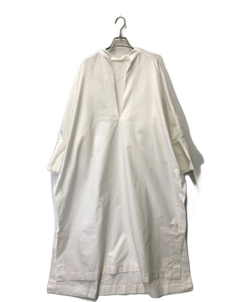 YLEVE（イレーヴ）YLEVE (イレーヴ) COTTON TYPEWRITER LONG KAFTAN SH コットンタイプライターロングカフタンシャツ YLEVE イレーヴ 日本製 168-1150033 ホワイト サイズ:FREEの古着・服飾アイテム